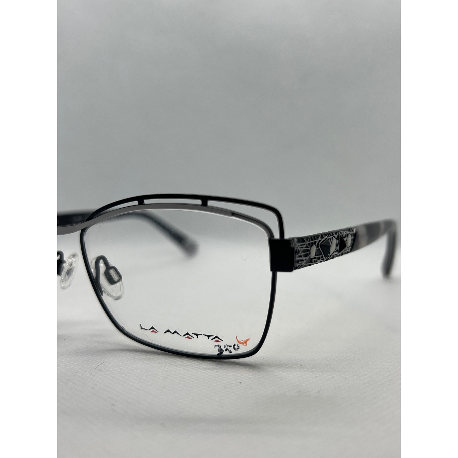 La Matta Lm3278 Designer Eyeglasses Frames Italy Stainless Steel Cat Eye — image 3 of 5